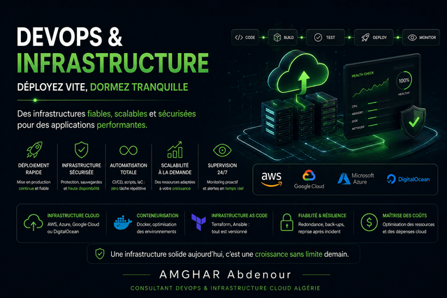 DevOps infrastructure cloud Algérie | AMGHAR Abdenour