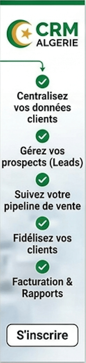 CRM Algérie : centralisez vos données clients CRM Algérie : centralisez vos données clients, prospects, pipeline et facturation