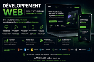 Développement web professionnel Algérie | AMGHAR Abdenour
