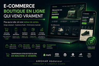 Création boutique e-commerce Algérie | AMGHAR Abdenour